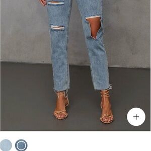 VICI Collection Mila High Rise Distressed Jeans